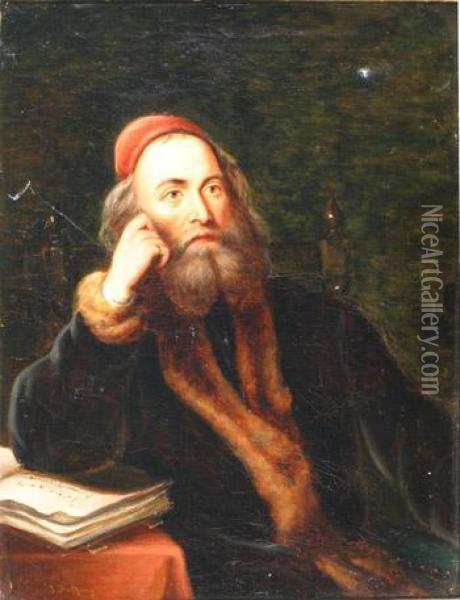 Portrait Of A Scholar Oil Painting - Johann Zoffany
