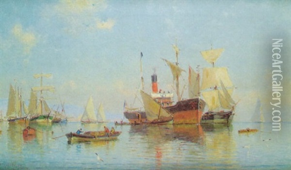 Marina Oil Painting - Johann Philipp Eduard Gaertner