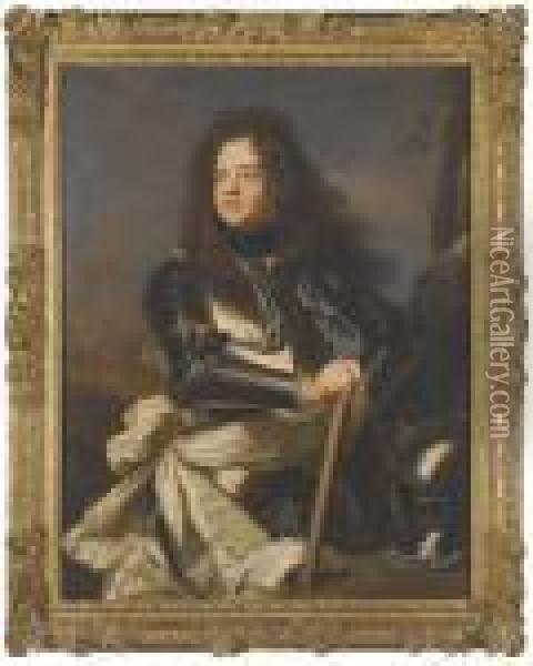 Portrait Of Henri-louis De La Tour D'auvergne Oil Painting - Hyacinthe Rigaud