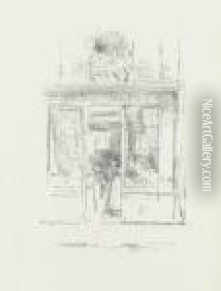 The Laundress--la Blanchisseuse De La Place Dauphine Oil Painting - James Abbott McNeill Whistler
