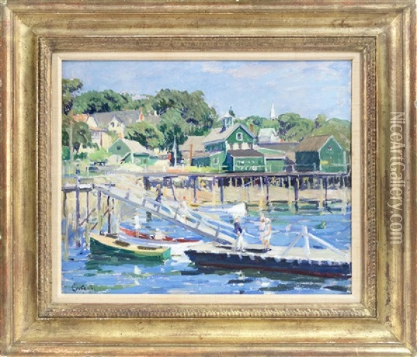Boothbay Harbor, Maine Oil Painting - George Oberteuffer
