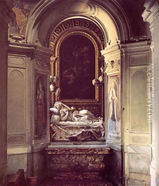 The Blessed Lodovica Albertoni Oil Painting - Gian Lorenzo Bernini