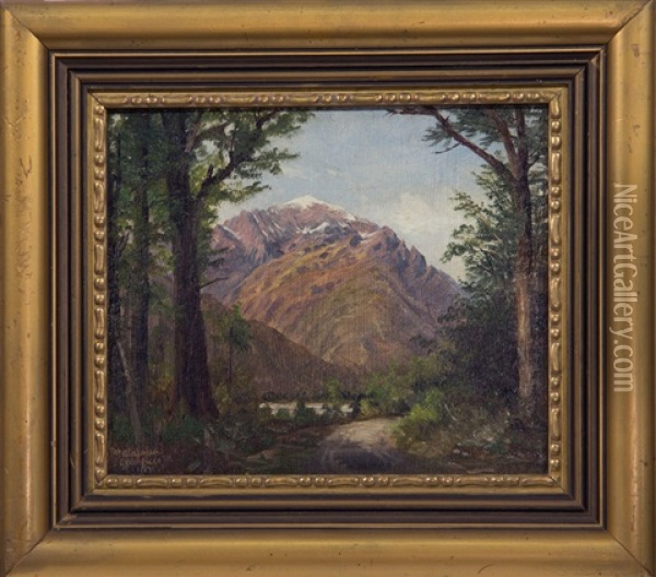 Alpine Landscape Oil Painting - Charles Blomfield