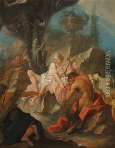 Der Musikalische Wettkampf Von Apollon Und Marsyas Oil Painting - Gaspare Diziani