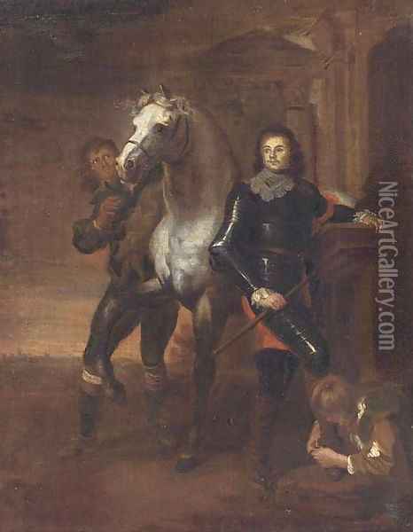 Portrait of a military commander Oil Painting - Erasmus II Quellin (Quellinus)