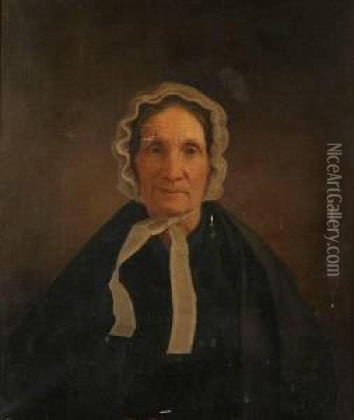 Portrait Of Elizabeth Anderson Clarkson (mrs. William) Oil Painting - William Harrison Scarborough