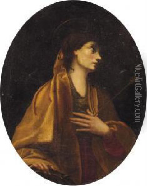 Sainte Catherine D'alexandrie Oil Painting - Elisabetta Sirani