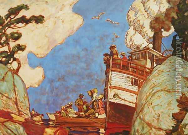 The Supply Boat 1916 Oil Painting - James Edward Hervey MacDonald