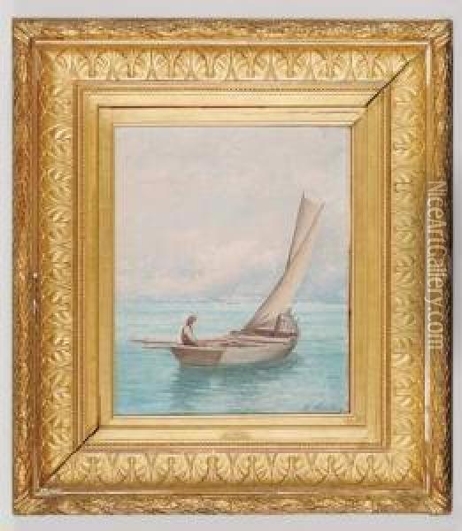 Barque Sur Le Leman Oil Painting - Francois Armand Mauchain