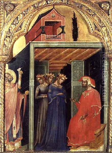 The Alms of St. Nicholas Oil Painting - Paolo Veneziano