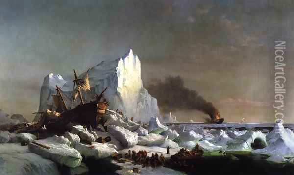 Sealers Crushed by Icebergs Oil Painting - William Bradford
