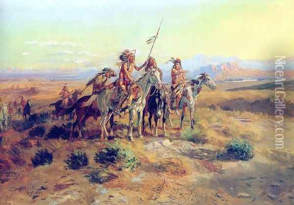 The Scouts Oil Painting - Charles Marion Russell