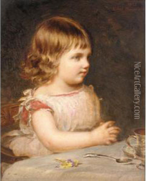 Portrait Of Ethel Marion Sidley Oil Painting - Samuel Sidley