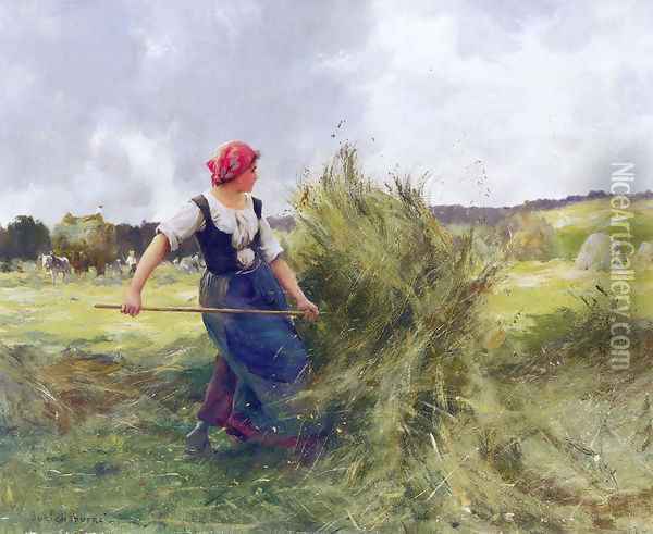 Haymaking Oil Painting - Julien Dupre