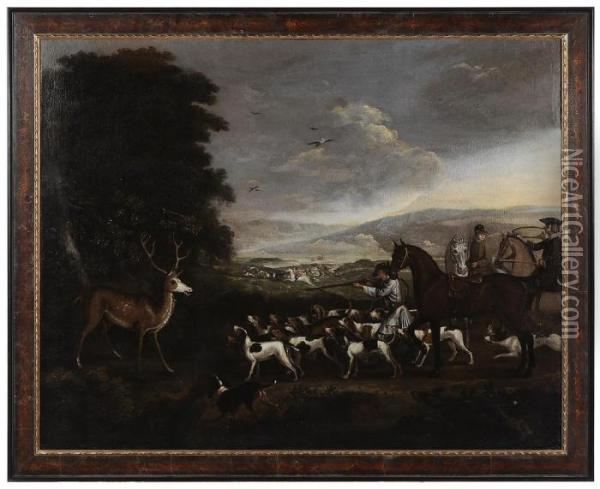 Stag Hunt Oil Painting - Francis Barlow