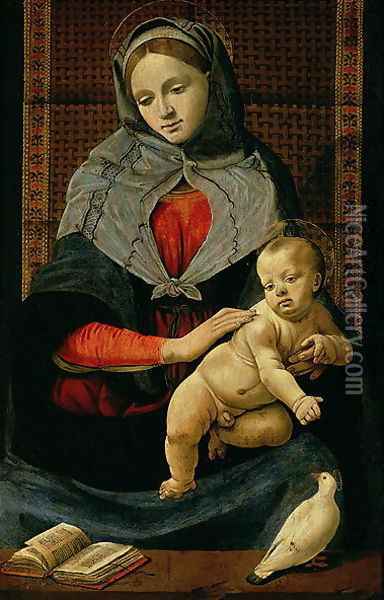 Madonna and Child with a Dove Oil Painting - Cosimo Piero di