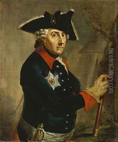 Frederick II the Great of Prussia Oil Painting - Anton Graff