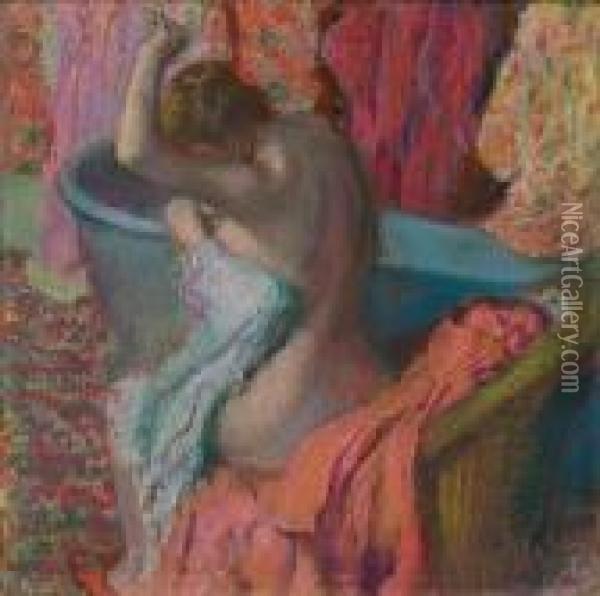 La Sortie Du Bain Oil Painting - Edgar Degas