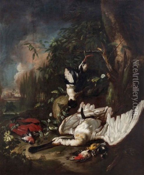Groses Jagdstillleben Oil Painting - Jean-Baptiste Oudry