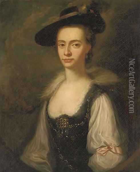 Portrait of Anne Townley Oil Painting - Josepf Wright Of Derby