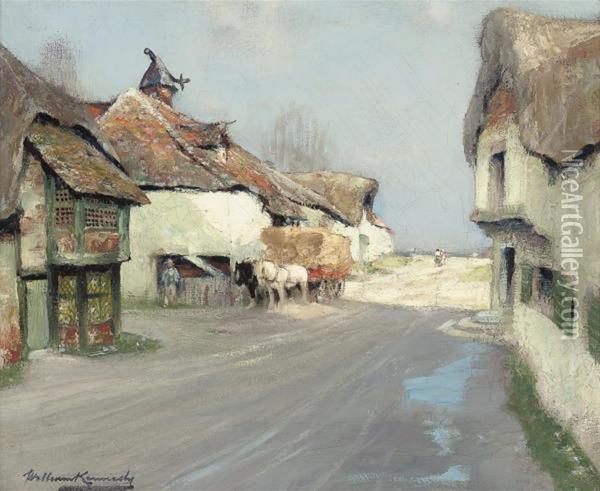 A Village In France Oil Painting - William Kennedy