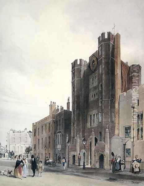 North front to St.James's Palace, c.1850 Oil Painting - Thomas Shotter Boys
