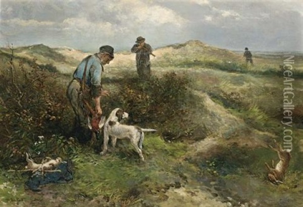 Hunters In The Dunes Oil Painting - Mari ten Kate