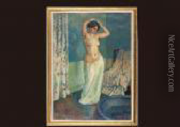 Nude(bathing) Oil Painting - Henri Ottman