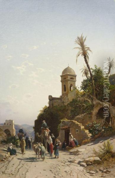 Voyage Through The Ruins Oil Painting - Hermann David Salomon Corrodi