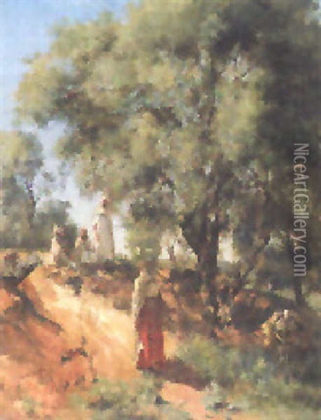 Rastende Beduinen Oil Painting - Paul Jean Baptiste Lazerges