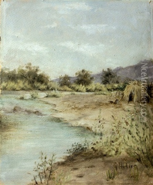 River Landscape Oil Painting - Grace Carpenter Hudson