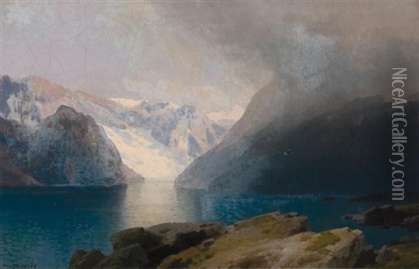 Soefjord, Hardanjer - Norway Oil Painting - Hermann Herzog