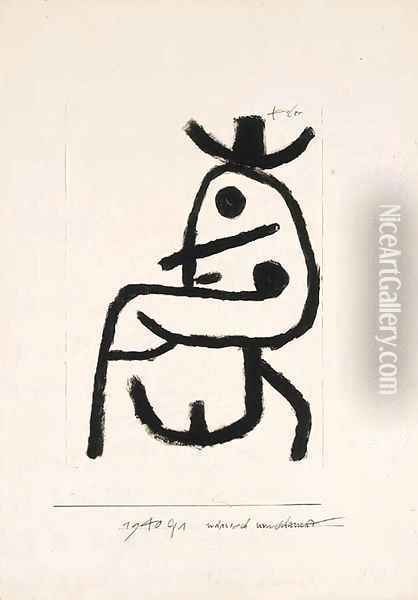 Narrisch umschauend Oil Painting - Paul Klee