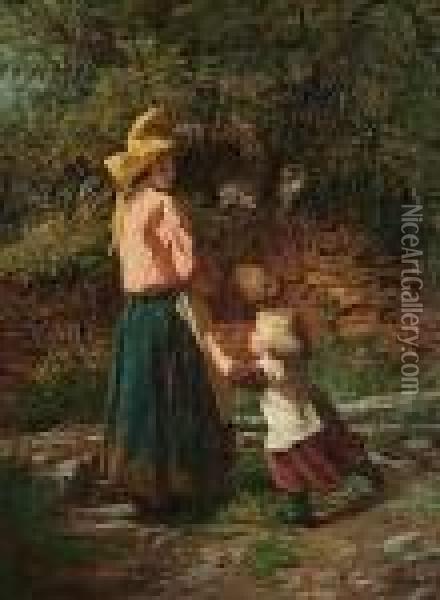 The Young Mother Oil Painting - William Henry Midwood