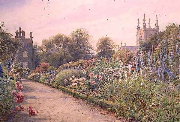 Dean Holes Garden, Rochester Oil Painting - Ernest Arthur Rowe