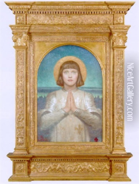 Joan Of Arc Oil Painting - Frank Dicksee