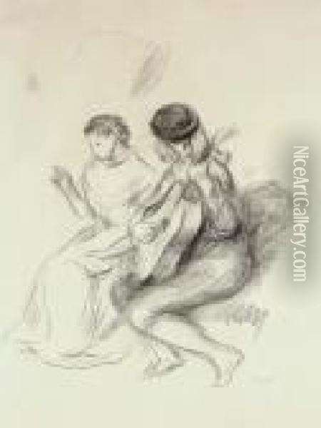 Les Amoureux Oil Painting - Pierre Auguste Renoir