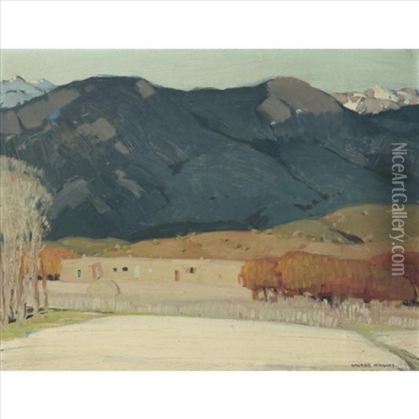 Taos, New Mexico Oil Painting - Victor William Higgins