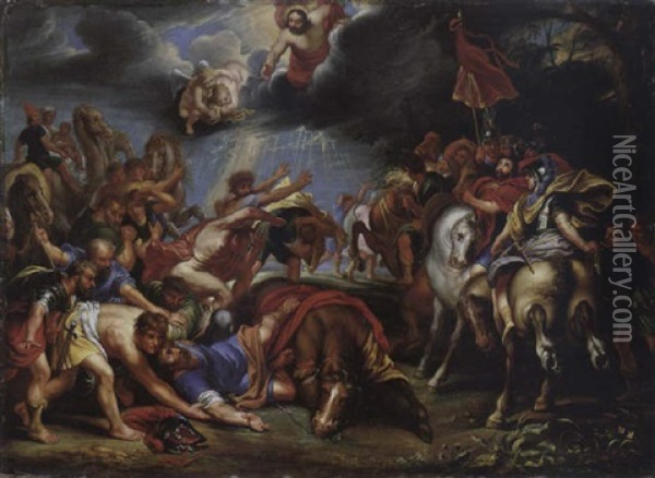 Die Bekehrung Des Saulus Oil Painting - Erasmus Quellinus II