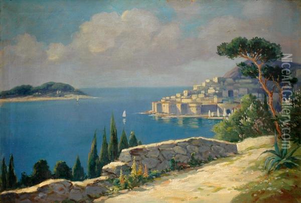 Dubrovnik Oil Painting - Franz Heinrich Reichert