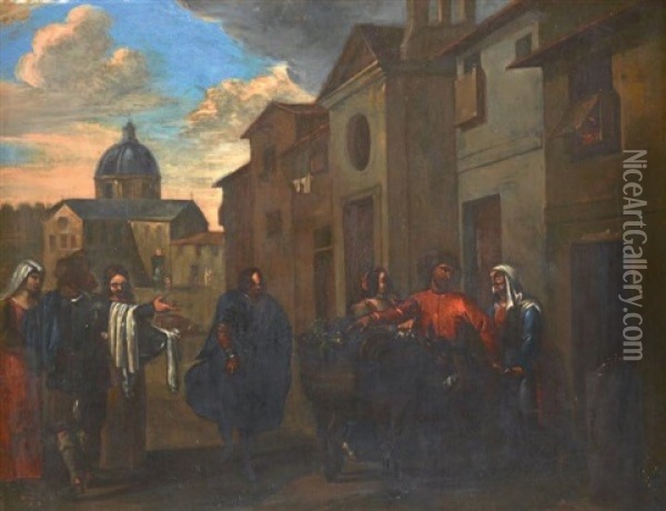 Le Vendeur Ambulant Oil Painting - Michelangelo Cerquozzi