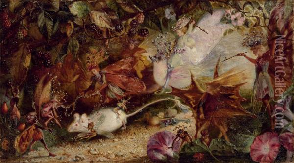 The Chase Of The White Mouse Oil Painting - John Anster Fitzgerald