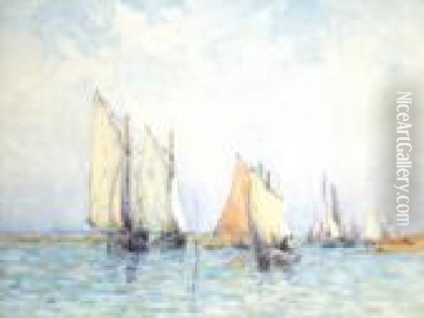 Sunday Sailing, Chichester Harbour Oil Painting - Arthur John Trevor Briscoe