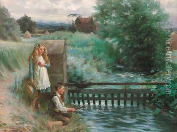 In long long days of Summer Oil Painting - Thomas Harrington Wilson
