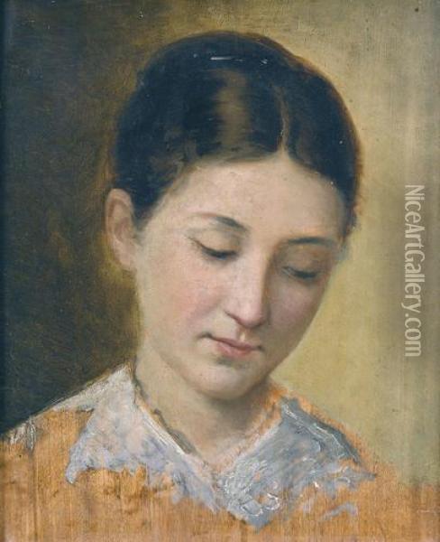 Portrat Einer Jungen Frau Oil Painting - Franz Von Defregger