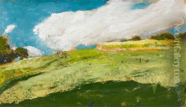 Landschaft Bei Sigriswyl Oil Painting - Ernst Stueckelberg