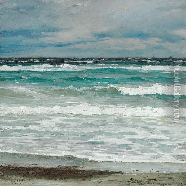 Seascape Oil Painting - Peder Severin Kroyer