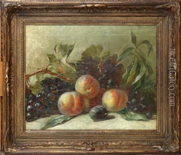 Nature Morte Aux Fruits Oil Painting - Louis Marie Hippolyte Dingemans