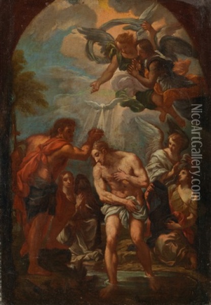 Taufe Jesu Im Jordan Oil Painting - Carlo Maratta