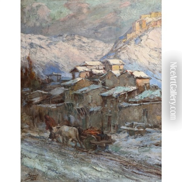 Ankara Kalesi Oil Painting - Sami Yetik